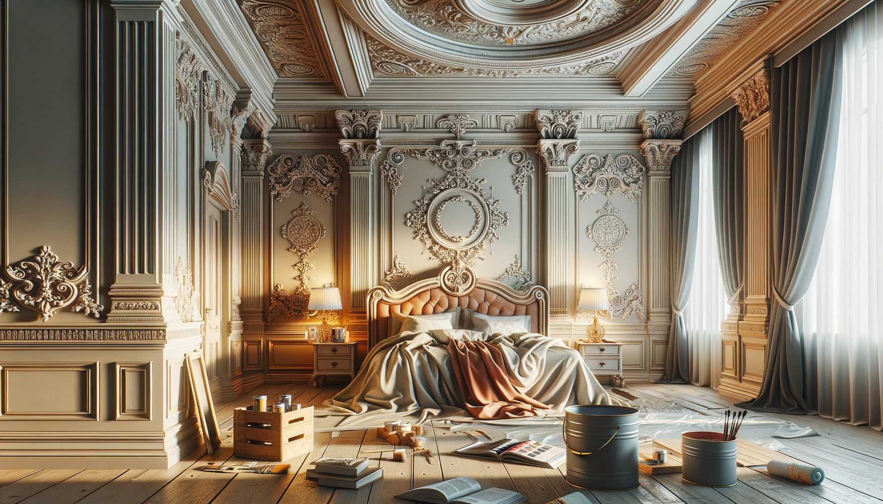 Преимущества использования декоративной краски в спальне