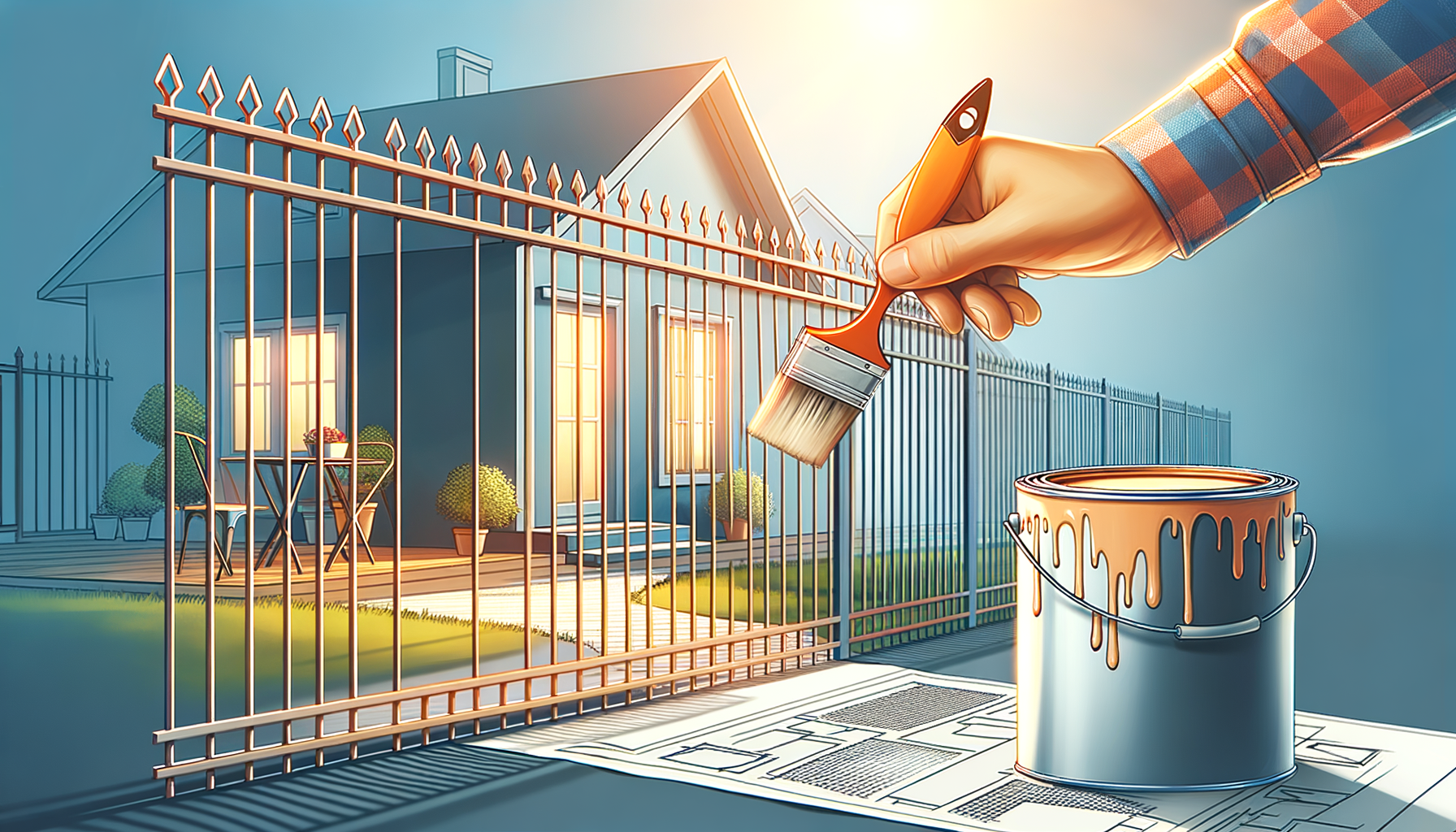 Как выбрать краску для металлических ограждений и заборов